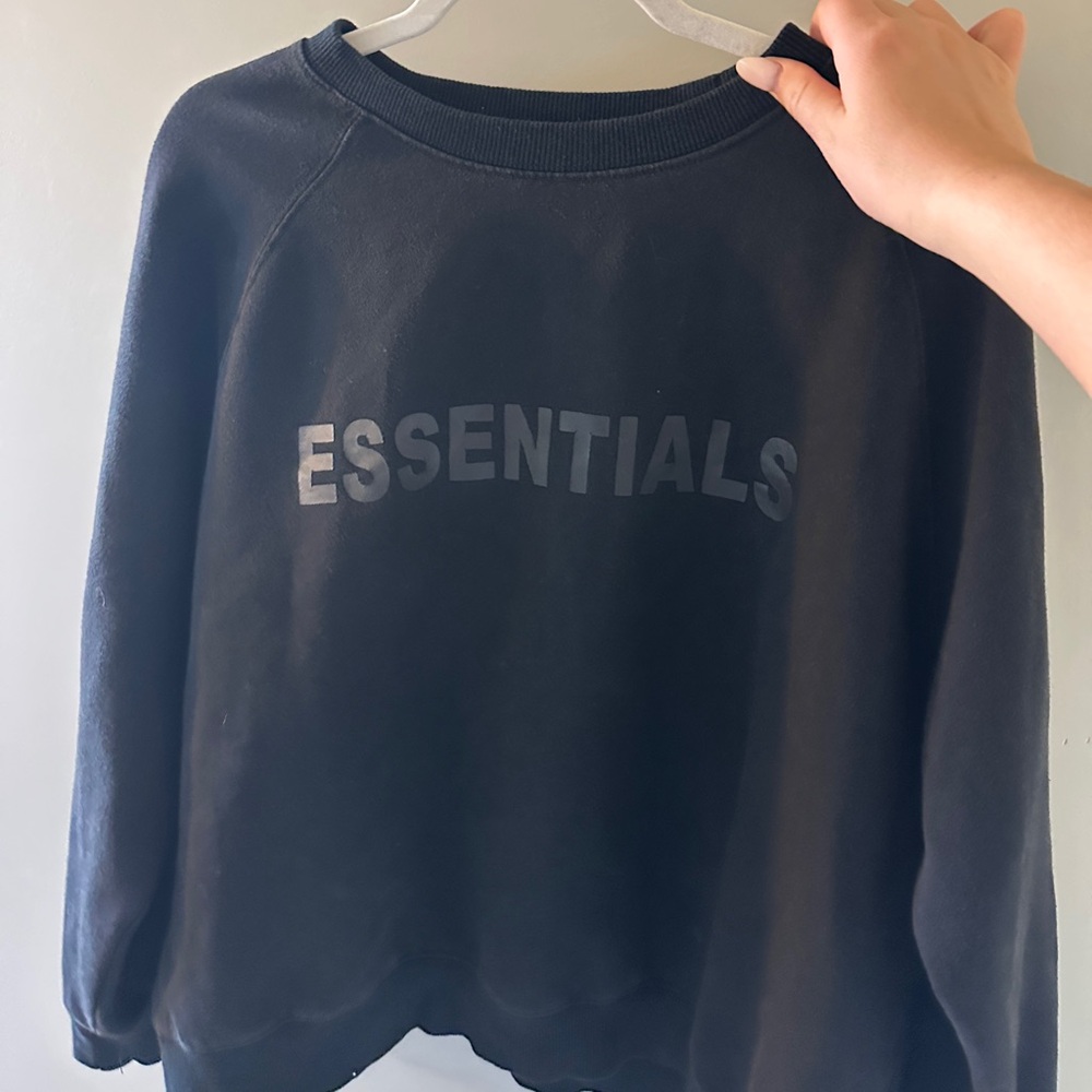 Essentials black crewneck